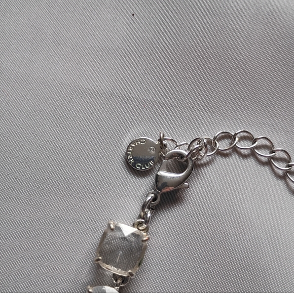 Charter Club Crystal Rhinestone Silver Tone statement Necklace Runway - Picture 2 of 10